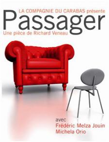 affiche de la pièce de Richard Veneau : Passager (Avignon 2008)